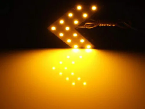 Vista 8 de iJDMTOY Par De Paneles De Circuito LED En Forma De Flecha Con 14-SMD Para La Retroadaptación De Los Intermitentes Detrás Del Espejo Lateral, Ámbar