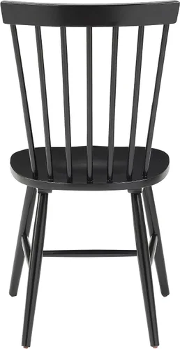 Vista 7 de OSP Home Furnishings Eagle Ridge - Sillas de comedor tradicionales de madera maciza estilo Windsor, paquete de 2, color negro