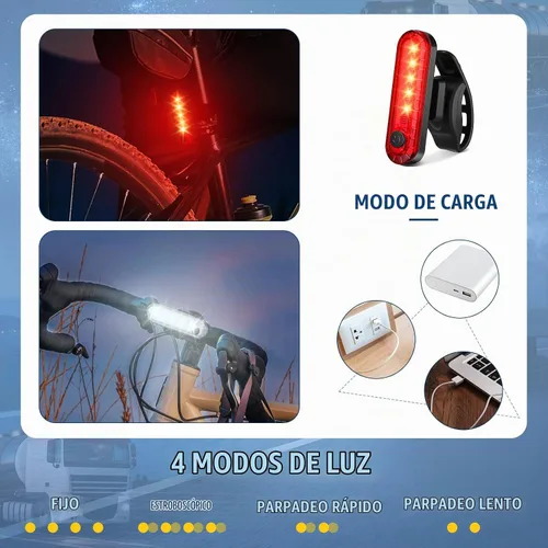 Vista 3 de Jerify Paquete de 20 luces LED recargables por USB, luces traseras de navegación, kit de luces traseras de bicicleta, impermeables, 4 opciones