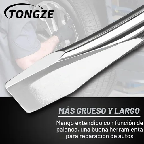 Vista 5 de Llave de tuerca de hierro para neumáticos de 19 mm: Llave de tuerca de lengüeta tipo L con casquillo hexagonal y barra de neumático, herramienta