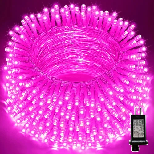 Vista 60 de Guirnalda de 100 luces LED de Pascua de 33 pies enchufables, multicolor pastel, 16 modos de luces parpadeantes, guirnalda de luces impermeables
