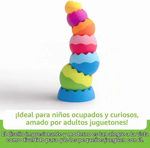 Vista 7 de Fat Brain Toys Tobbles Neo Baby Stacking Toy