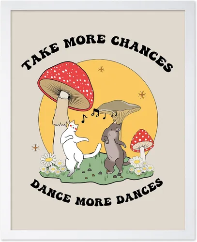 Vista 27 de Poster Master Dance More Dances Poster - Retro Dancing Cats Print - Groovy Cat Art - Preppy & Trendy Design - Positive Quotes Artwork - Dance Decor