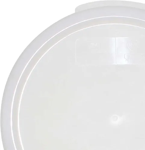 Vista 4 de TrueCraftware Tapa redonda blanca de 1 cuarto para contenedor redondo de polipropileno para almacenamiento de alimentos, 1 pieza (tapa de 1 cuarto)