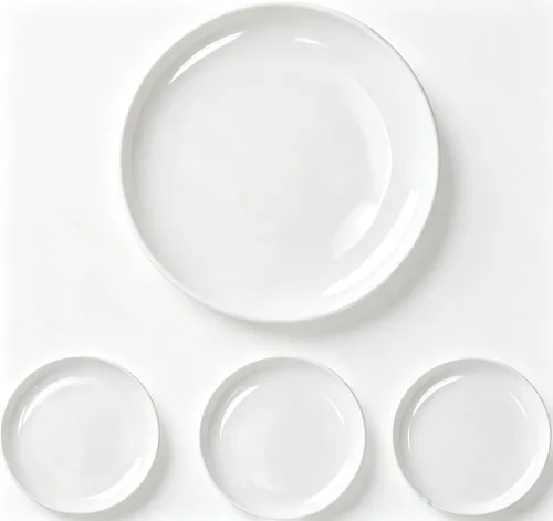 Vista 10 de 6 Inch Glossy Ceramic Appetizer Plates Set of 4, Small Dessert Plates, Charcuterie Accessories, Mini Snack Plates for Cheese Tray, Sushi, Cake