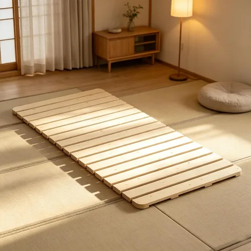 Vista 10 de Base de cama de piso, transpirable, a prueba de humedad, plegable, tatami, cama japonesa para dormir en el suelo o colchón de futón