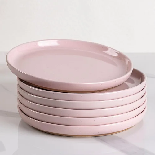 Vista 9 de AmorArc Juego de 6 platos de cerámica, esmalte mate de 8.0 pulgadas para cocina, postre, ensalada, aperitivo, platos pequeños para platos llanos