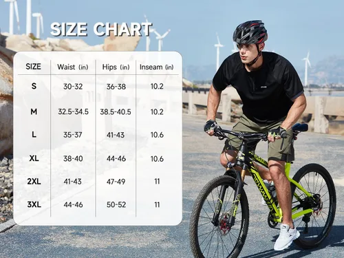 Vista 6 de VAYAGER - Pantalones cortos de ciclismo con acolchado 3D para bicicleta de montaña, ajuste holgado, ligeros