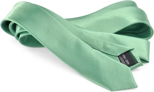 Vista 2 de Moda Di Raza Corbata de poliéster con acabado satinado angosta para hombres Verde Aqua