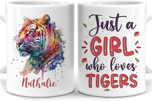 Vista 36 de Hyturtle Regalos Personalizados Amante de Osos - Taza de Café de Cerámica Just A Girl Who Loves Bears con Nombre Personalizado 11oz - Idea de Regalo