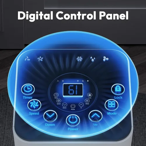 Vista 4 de Acondicionadores de aire portátiles de 10,000 BTU, aire acondicionado portátil con control remoto para habitación de hasta 450 pies cuadrados