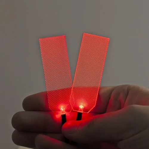 Vista 10 de Kit de bricolaje para cosplay con luz LED acrílica, kit de luces para casco RGB superhéroe para hombres y niños, azul