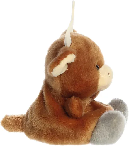 Vista 4 de Aurora® Adorable Palm Pals™ Landon Longhorn™ - Divertido peluche coleccionable para coleccionistas de niños y adultos, perfecto para decorar