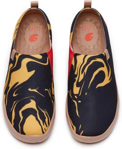 Vista 106 de UIN Zapatos de viaje para caminar para hombre, sin cordones, de lona, informales, ligeros, cómodos y modernos, diseño de perritos felices Ahhhhh