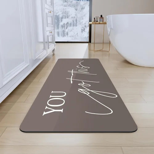 Vista 63 de Tapetes de baño antideslizantes de secado rápido, tapetes de baño de goma súper absorbentes para debajo de la puerta, tapetes de baño para baño, Azul