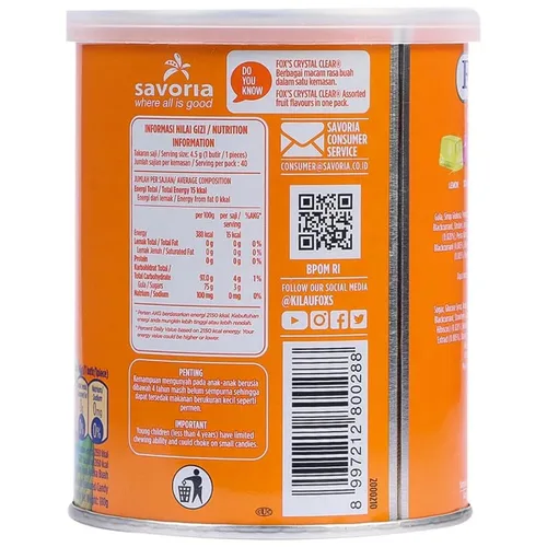 Vista 2 de Fox'S Foxs Crystal Clear Fruits Candy 180G.