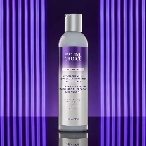 Vista 4 de The Mane Choice The Alpha Easy On The Curls - Acondicionador de hidratación para cabello rizado, acondicionador desenredante nutritivo enriquecido