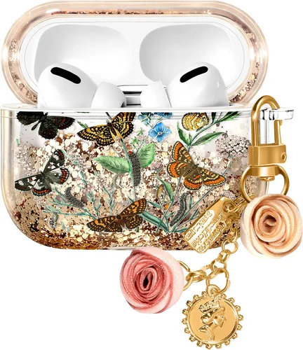 Vista 31 de Funda para Apple para Airpods 4 Case 2024 - Arena Movediza Líquida Arte Artístico Estético Funda Mujer Chica Mujeres Brillante Brillo Purpurina