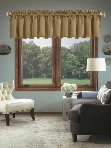 Vista 53 de Cortinas de cocina negras Ladity - 2 paneles de cortinas cortas opacas, 36 pulgadas, privacidad, niveles de café, cortinas de granja para ventana