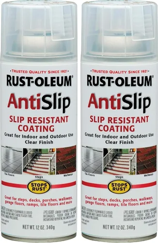 Vista 2 de Rust-Oleum 271455 Spray Antideslizante Antióxido, 12 onzas, Transparente