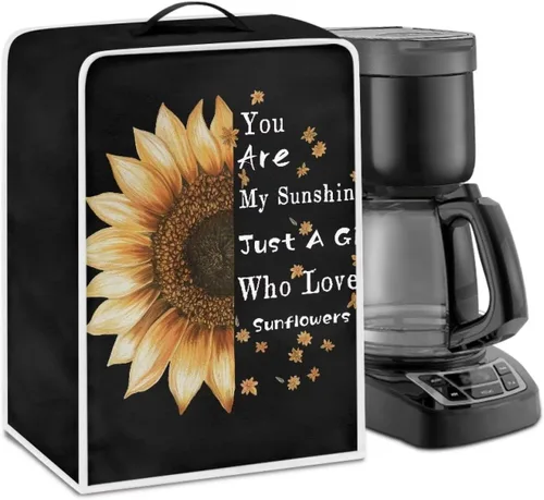 Vista 30 de Mumeson Funda para cafetera de girasol, extra grande, ligera, con asa, cubierta para máquina de café, tostadora, cubierta a prueba de polvo