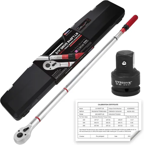 Vista 11 de Llave dinamométrica de clic de 1/2 pulgada 10-170 FT-LB/13.6-230.5N.M, precisión de ±3%, llave dinamométrica profesional de clic de doble dirección