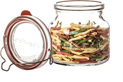 Vista 5 de Luigi Bormioli Lock-Eat - Práctico tarro de vidrio para alimentos, 1 unidad, transparente de 50.75 onzas