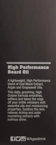 Vista 3 de AGADIR Aceite para barba de madera Oud, 1.5 onzas líquidas