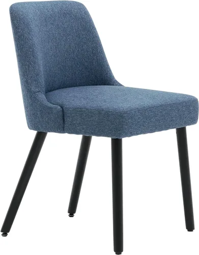 Vista 3 de MINCETA Dining Chair,Morden Upholstered Kitchen Chair with Wood-Leg for Kitchen,Set of 2,Performance Fabric in Navy