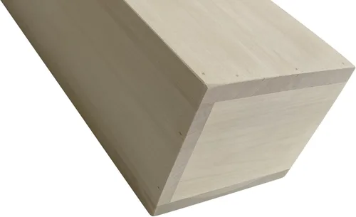 Vista 3 de Repisa flotante de madera sintética rústica de tamaño U Pick sin terminar