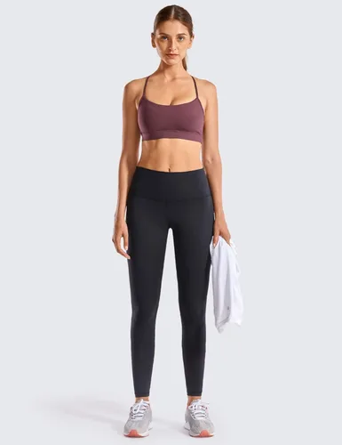 Vista 5 de CRZ YOGA Womens Naked Feeling Yoga Pants 28 Inches - High Waisted Workout Leggings Full Length Tights Buttery Soft