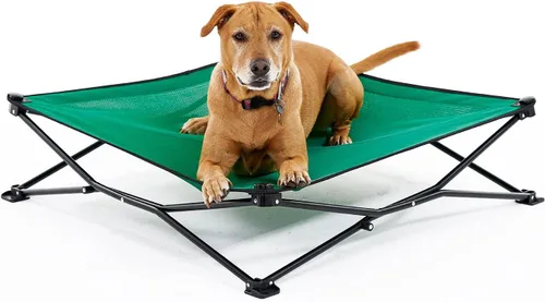 Vista 23 de Coolaroo On-The-Go Cama Elevada para Perros - Cama Plegable Emergente de Viaje para Perros con Tela Transpirable, Resistente a la Humedad, Bolsa