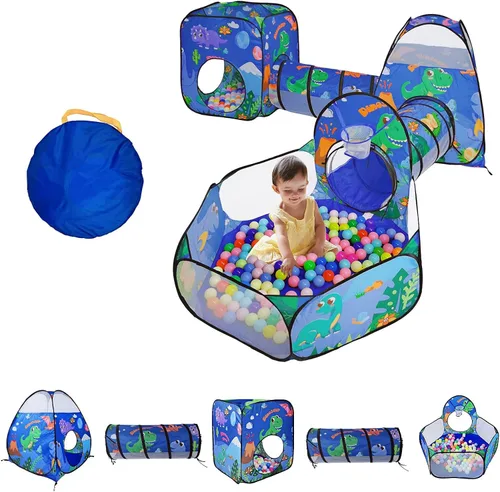 Vista 18 de Tienda de campaña de nave espacial para niños, tienda de juegos para niños con castillo de juguete, regalo para bebés niños y niñas de 3, 4, 5, 6, 7
