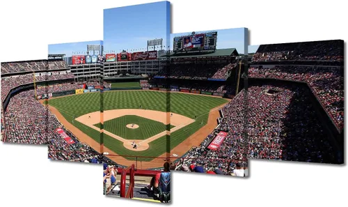 Vista 41 de Arte para pared, lienzo para estadio deportivo, arte para pared, diseño de campo de Wrigley en Chicago, pinturas de Chicago, impresiones sobre