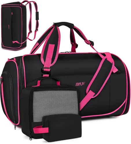 Vista 10 de Bolsa de ropa convertible para viajes, mochila 4 en 1 para mujeres y A-Negro