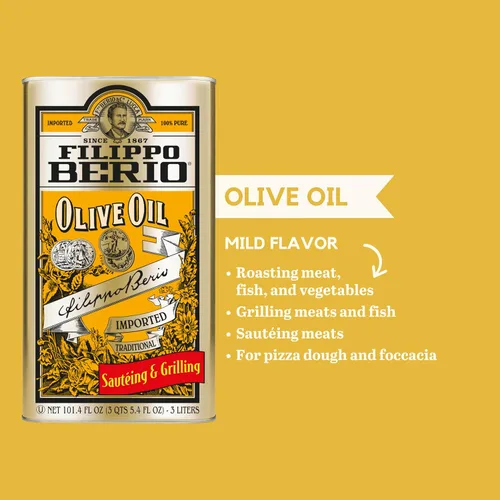 Vista 3 de Filippo Berio Aceite de oliva puro, lata de 101.4 onzas