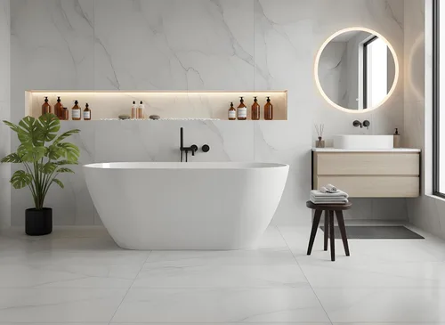 Vista 28 de 59 Inch Freestanding Bathtubs, White Acrylic Free Standing Bathtub, Modern Soaking Tub with Integrated Overflow & Chrome Drain for Bathroom Remodel