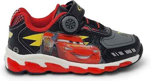 Vista 6 de Disney Cars Boy's Lighted Athletic Sneaker Lightning McQueen Light Up Shoes Children WAdjustable Strap