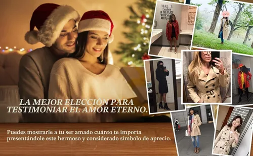 Vista 6 de NANJUN Gabardina de doble botonadura para mujer, abrigo clásico con solapa, ropa de abrigo delgada impermeable con hebilla de cinturón A-caqui