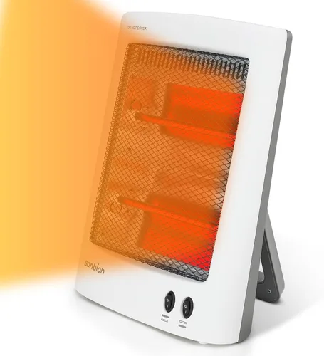 Vista 8 de Calentador de Espacio Radiante, Calentador Eléctrico Portátil, Calentadores Infrarrojos para Uso en Interiores, Calentador Halógeno para Garaje