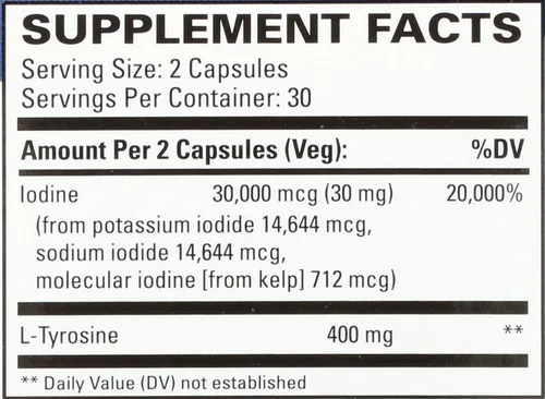 Vista 3 de EUROPHARMA Cuidado de la tiroides, 60 CT