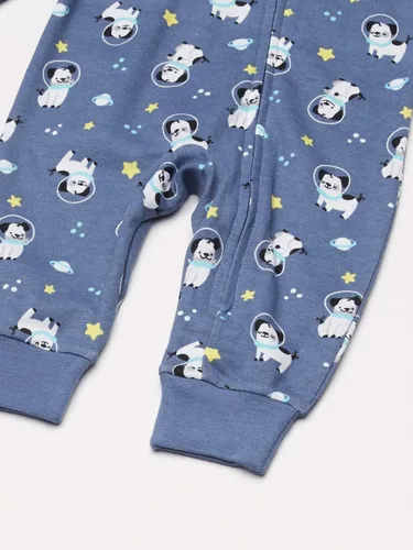 Vista 3 de Hanes Paquete de 2 trajes de dormir y jugar con cremallera para bebés y niños, Amarillo