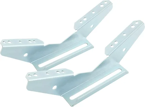 Vista 2 de KUAFU 2 piezas de soporte de ala de remolque de ajuste universal para litera, soporte de ala de pontón, soporte de ala en V, acero plateado
