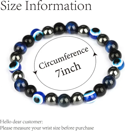 Vista 23 de Triple Protection Bracelet, CARPDIM Evil Eye bracelet and Black Obsidian evil eye Beads Bracelet for Men Women Healing Bracelets Bring Good Luck