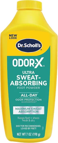 Vista 5 de Dr. Scholl's ODOR-X - Aerosol probiótico de olor para pies, 4 onzas/ Elimina inmediatamente los peores olores y polvo para pies absorbente ultra