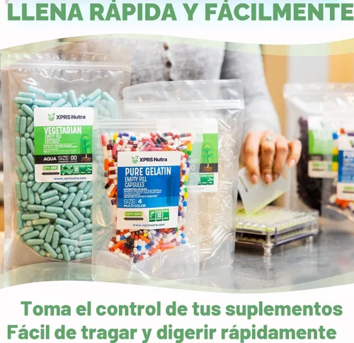 Vista 2 de XPRS Nutra Cápsulas vacías tamaño 5 – 100 cápsulas de gelatina vacías transparentes muy pequeñas – Pastillas de relleno de cápsulas de bricolaje