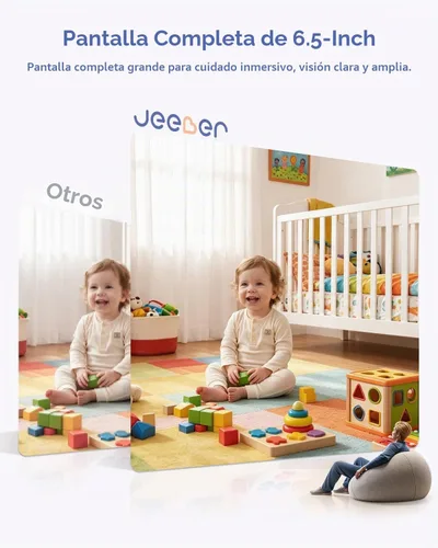 Vista 13 de WiFi Baby Monitor with 6.5" Touchscreen, 4MP Camera, 5X Zoom White