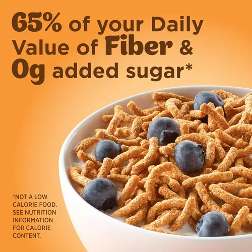 Vista 4 de Fiber One Cereal, salvado original, cereal de alta fibra hecho con grano entero, 19.6 oz