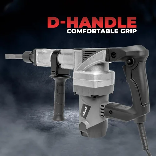 Vista 4 de XtremepowerUS - Martillo de demolición eléctrico de 1400 vatios, juego de brocas de cincel de punta y plana, rompedor de concreto para construcción