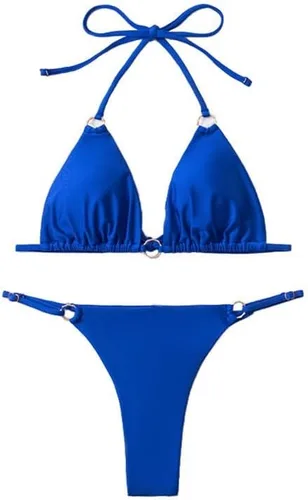 Vista 5 de GIANTHONG Women Swimsuit Bikini Set,Sexy with Chest Pad Bathing Suit Large Size Deep V Neck Vacation Swimsuit s